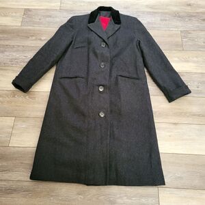 ILGWU long button up peacoat. Black Size sm- med